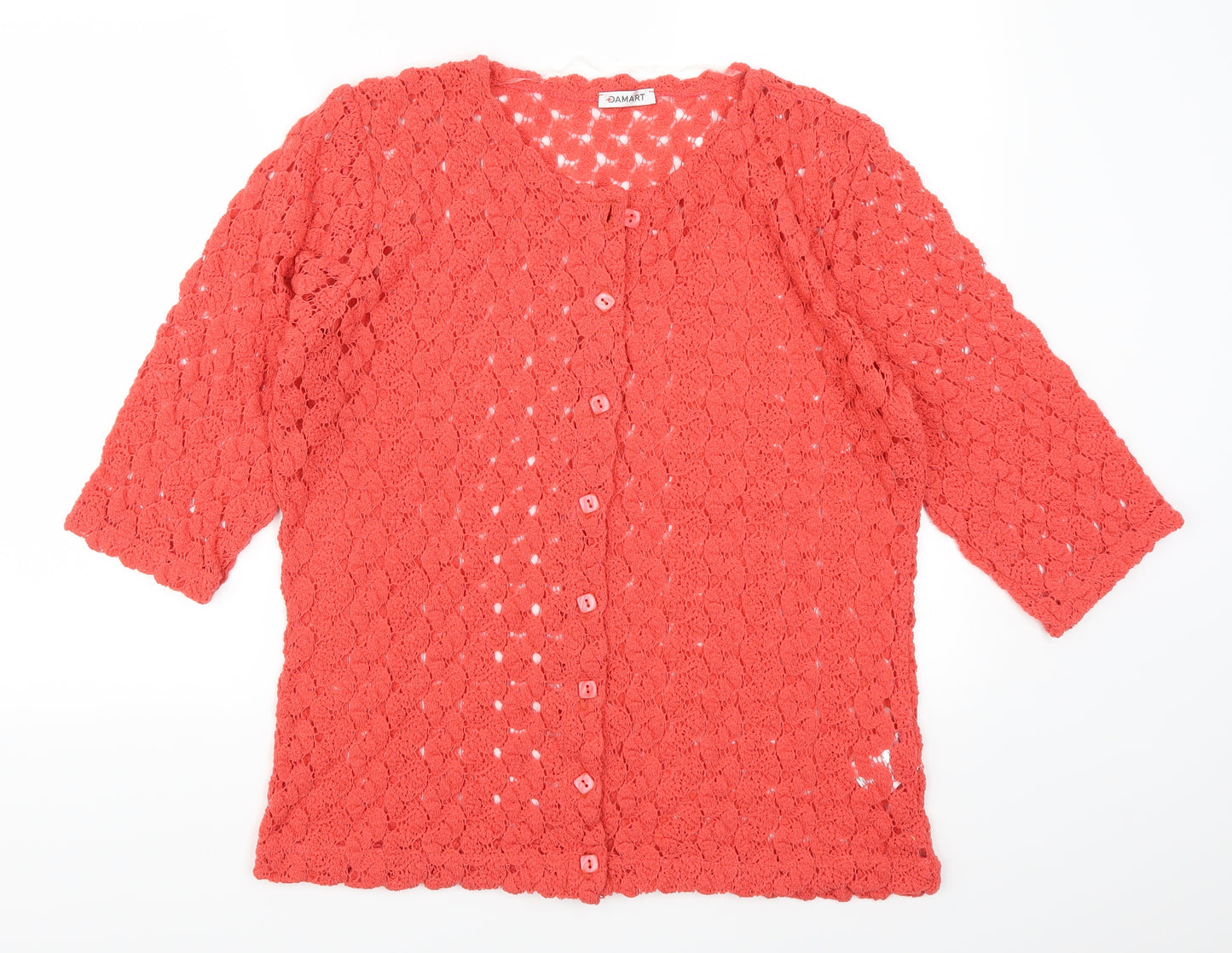 Damart Womens Pink   Cardigan Jumper Size 14