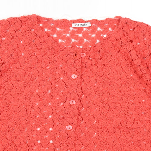 Damart Womens Pink   Cardigan Jumper Size 14
