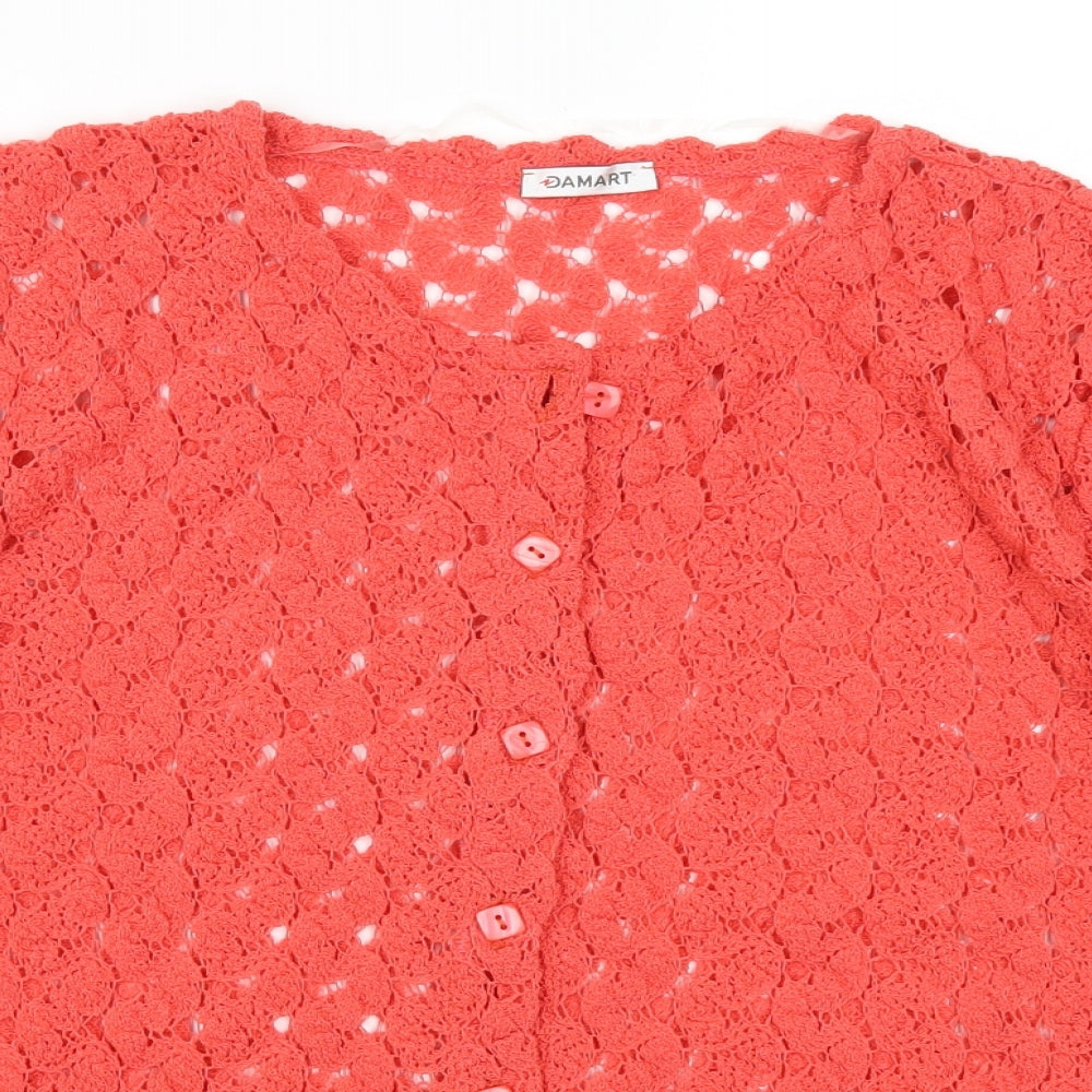 Damart Womens Pink   Cardigan Jumper Size 14