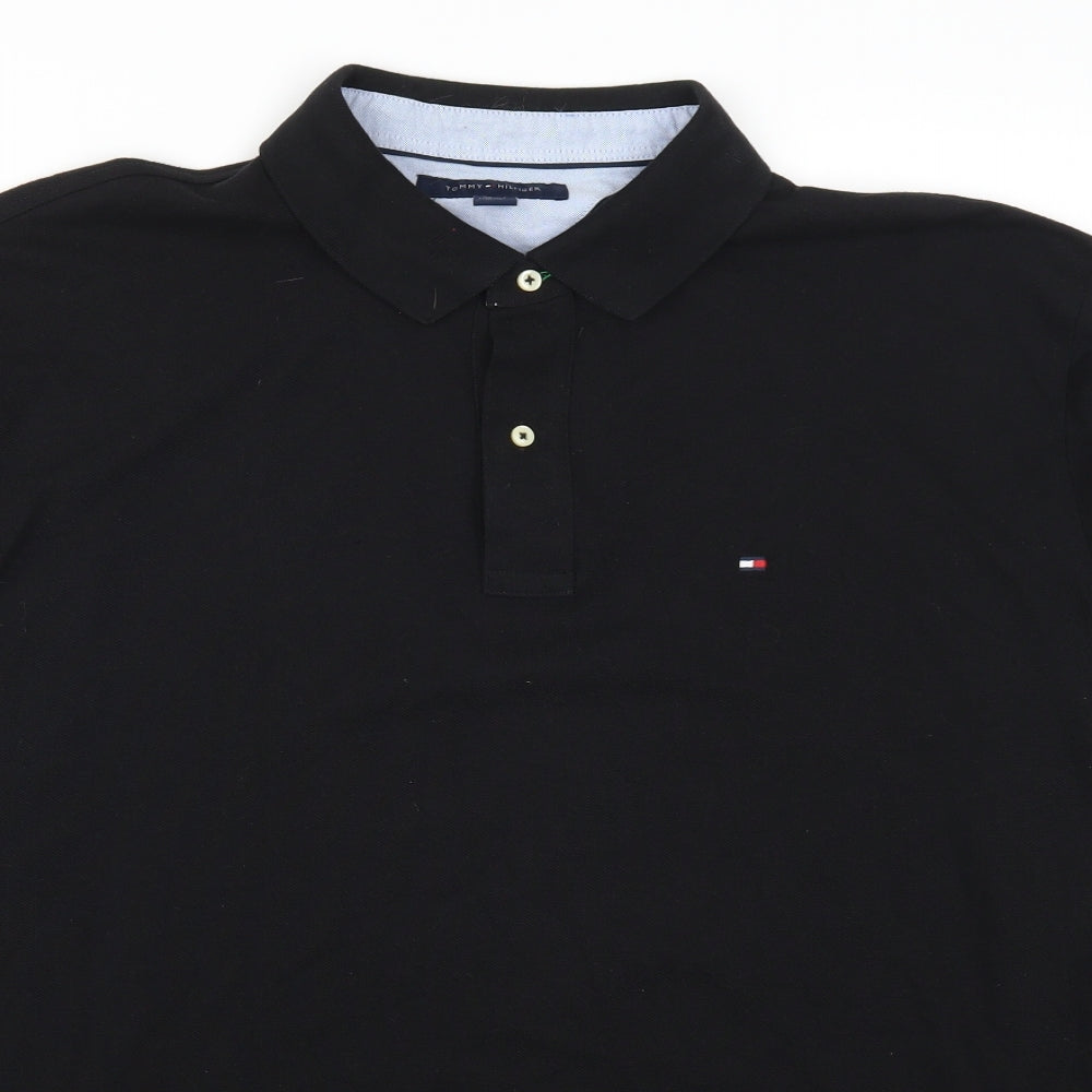 Tommy Hilfiger Mens Black    Polo Size XL