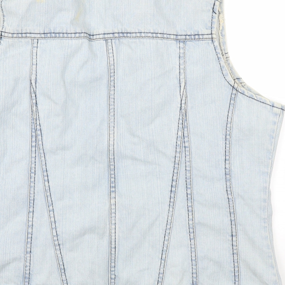 Dorothy Perkins Womens Blue  Denim Gilet Jacket Size 16