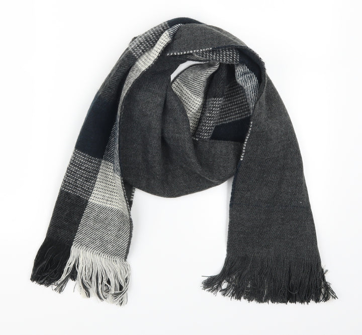 AH London Womens Grey Check Scarf