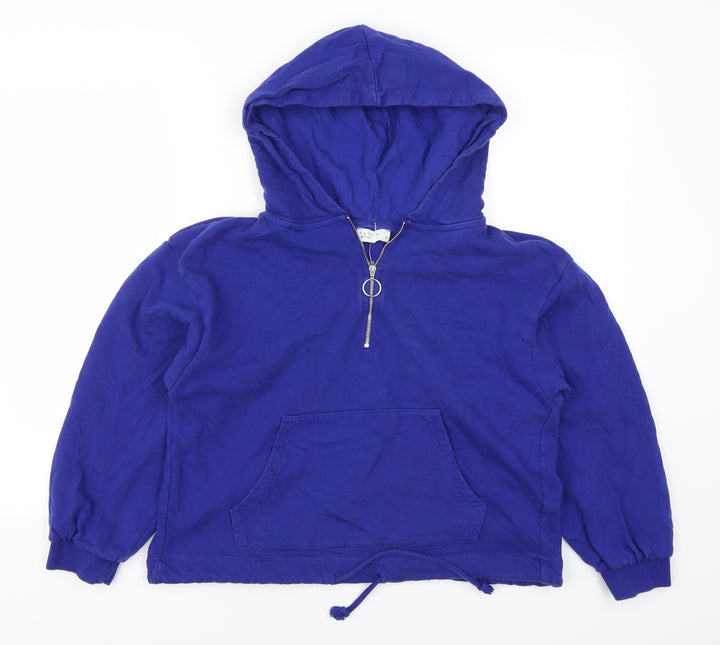 Papaya Womens Blue   Pullover Hoodie Size M