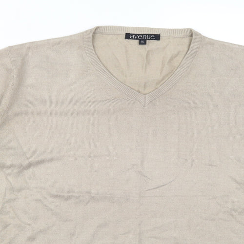 Avenue Mens Beige   Pullover Jumper Size XL