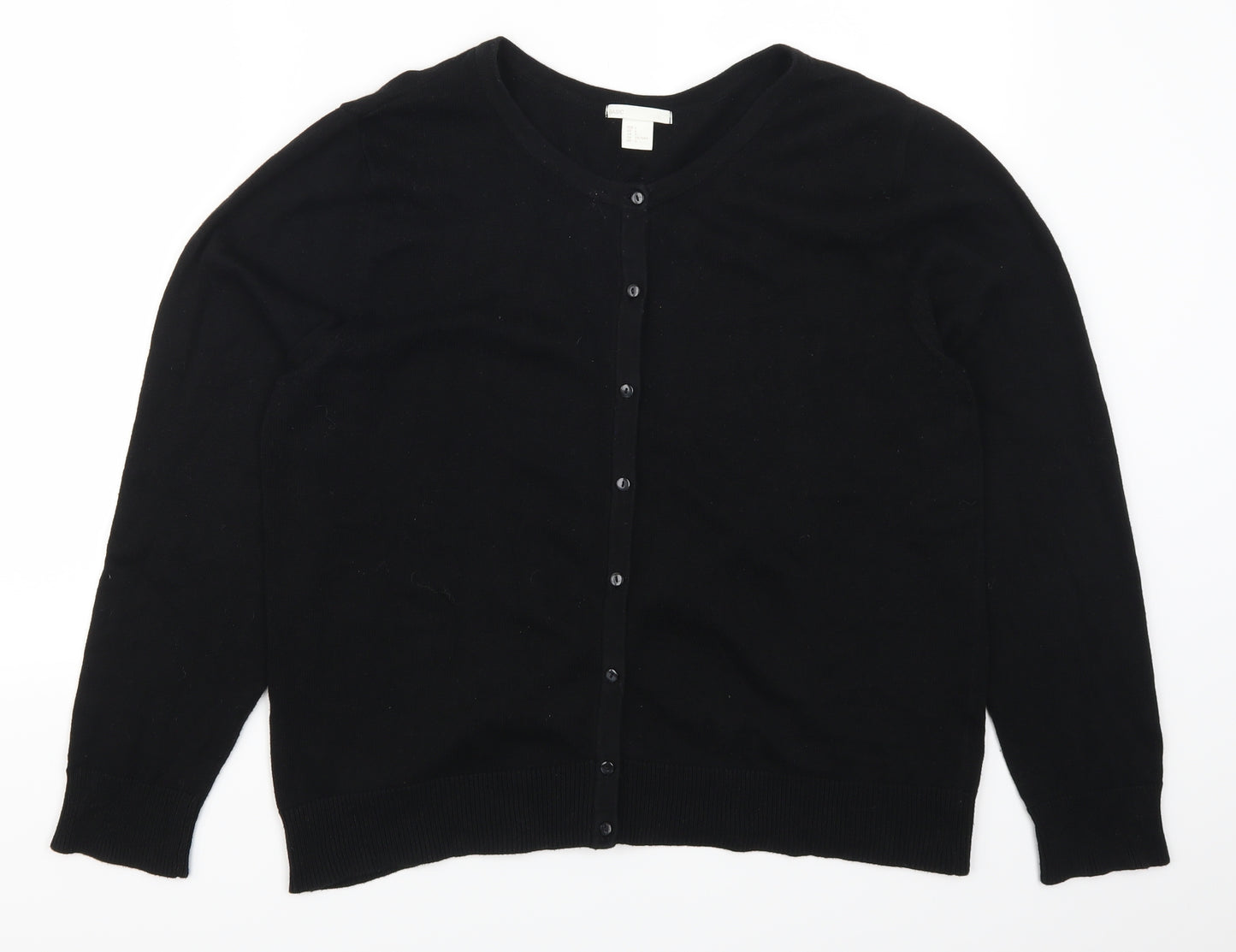 H&M Womens Black   Cardigan Jumper Size L