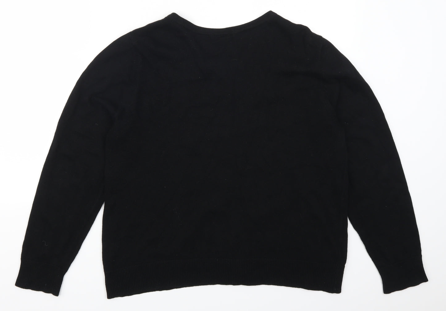 H&M Womens Black   Cardigan Jumper Size L