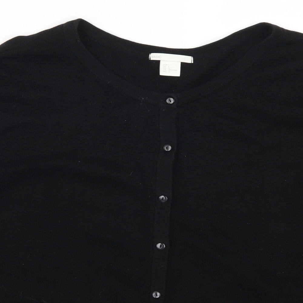 H&M Womens Black   Cardigan Jumper Size L
