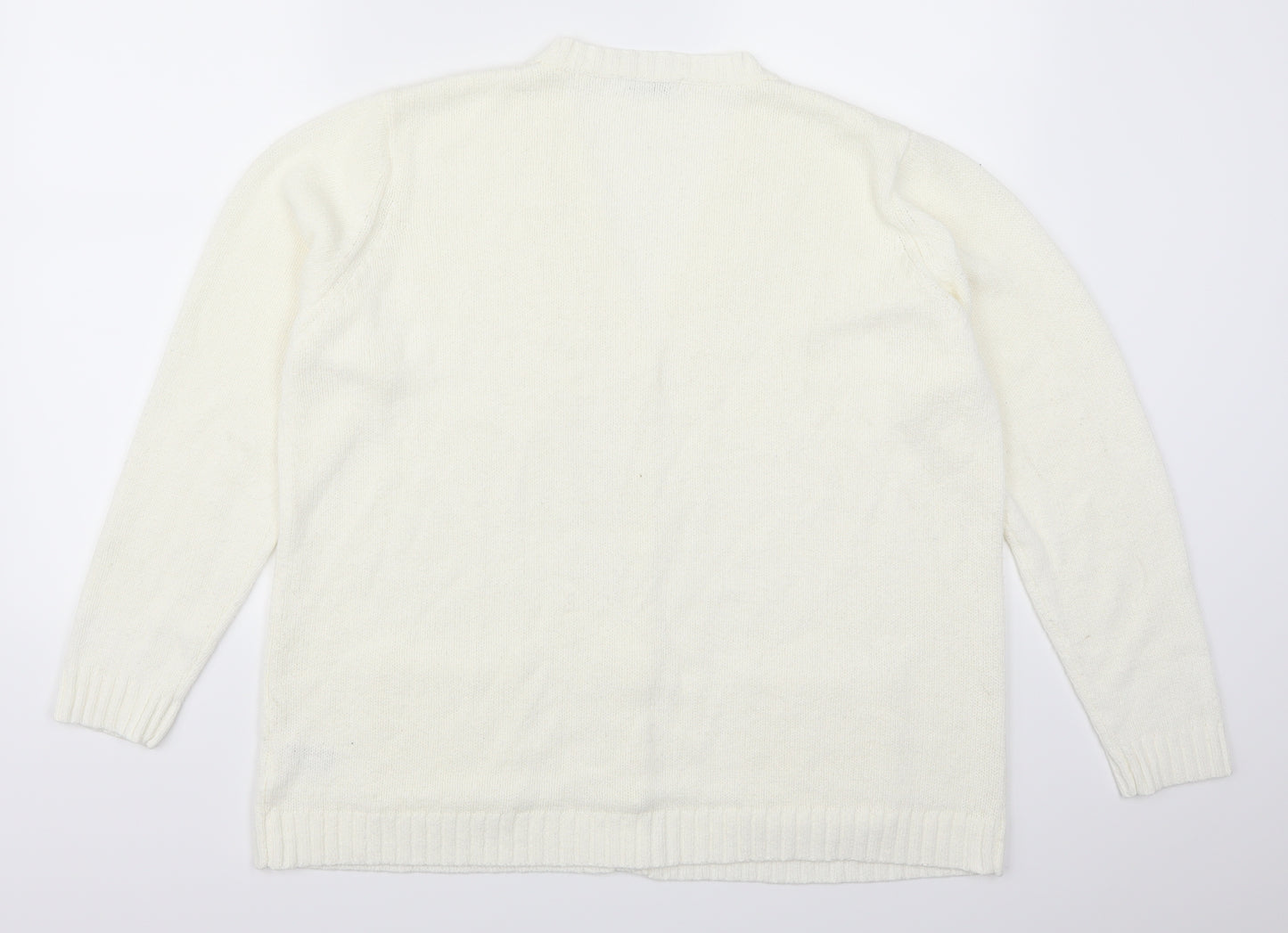 Berkertex Womens White   Cardigan Jumper Size 18