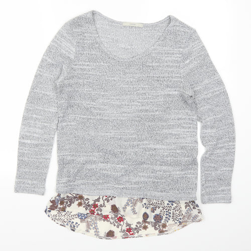George Womens Grey Floral  Pullover Jumper Size 8