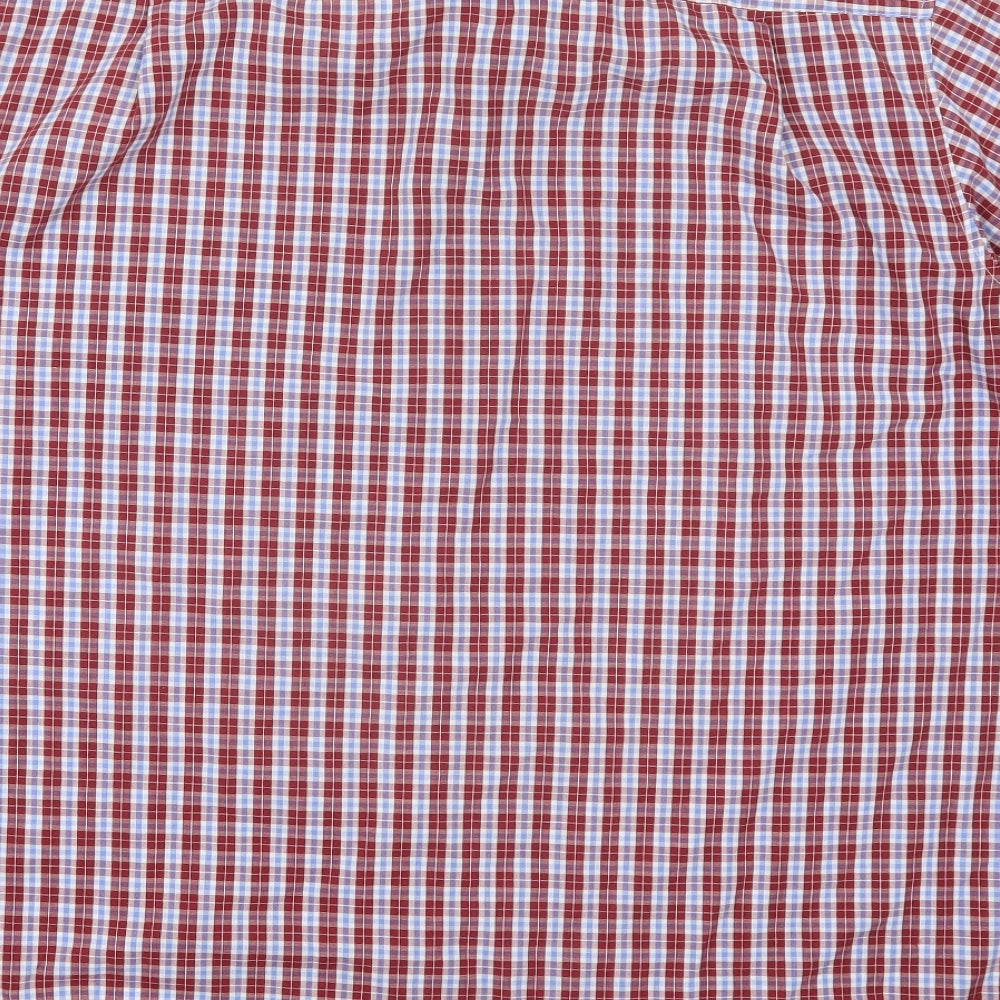 Premier Man Mens Red Check   Button-Up Size XL