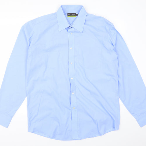 Marks and Spencer Mens Blue    Dress Shirt Size L