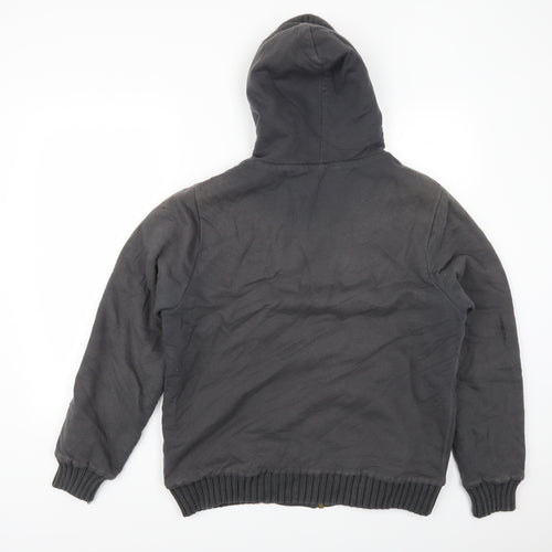 Dissident Mens Grey   Full Zip Hoodie Size M
