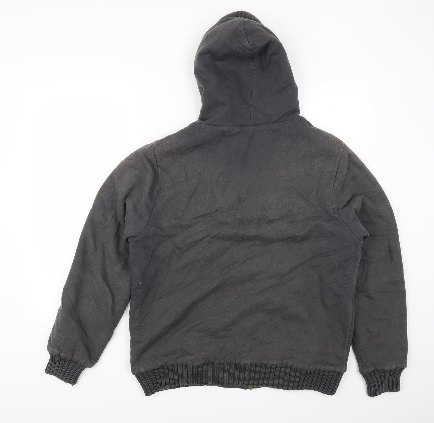 Dissident Mens Grey   Full Zip Hoodie Size M