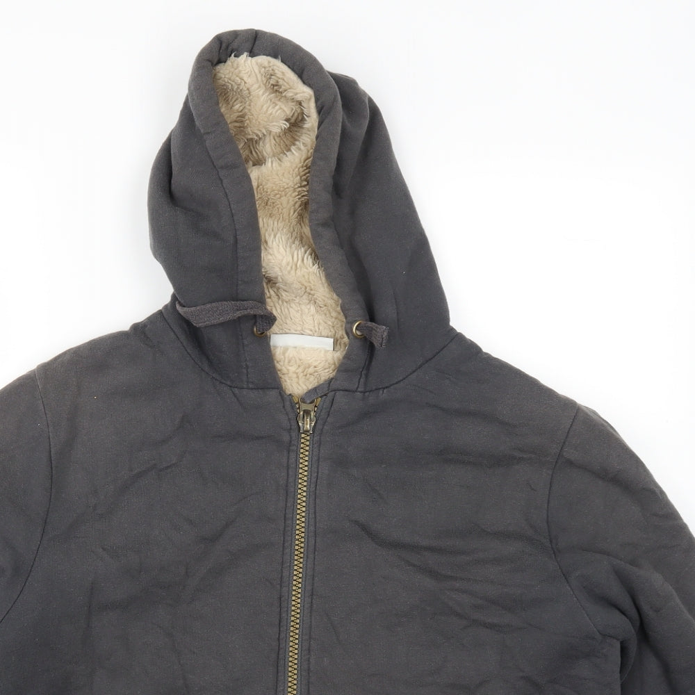 Dissident Mens Grey   Full Zip Hoodie Size M