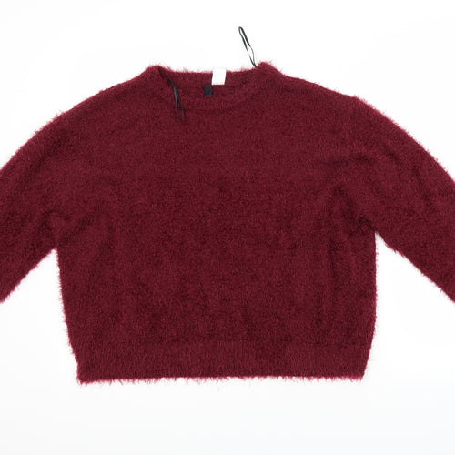 H&M Womens Red   Pullover Jumper Size L