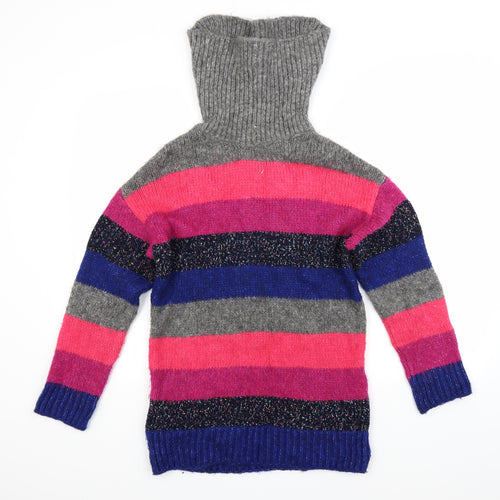 F&F Womens Multicoloured Striped  Pullover Jumper Size 8