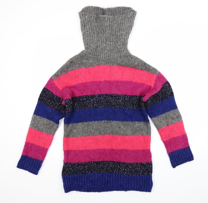 F&F Womens Multicoloured Striped Pullover Jumper Size 8