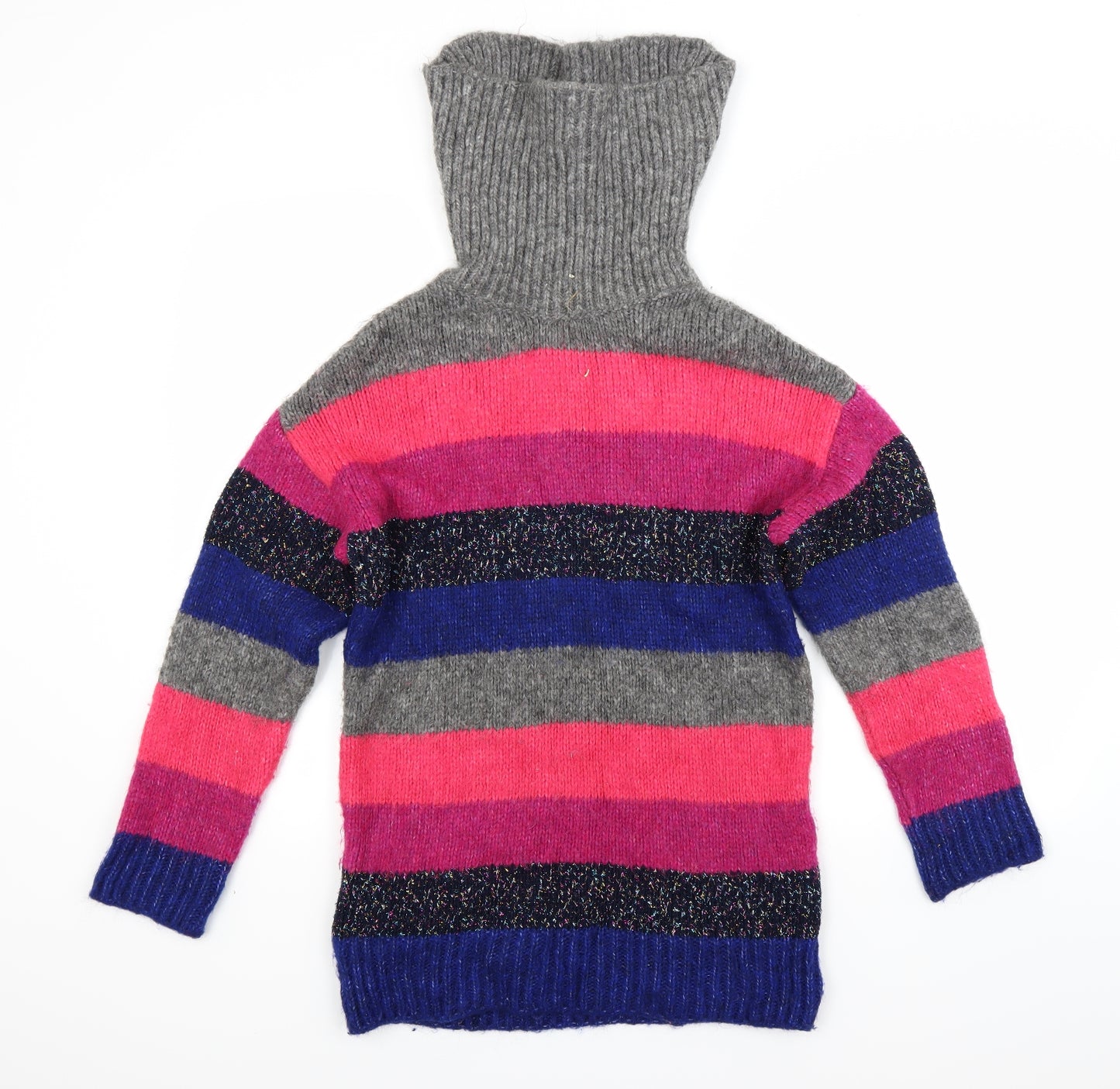 F&F Womens Multicoloured Striped  Pullover Jumper Size 8