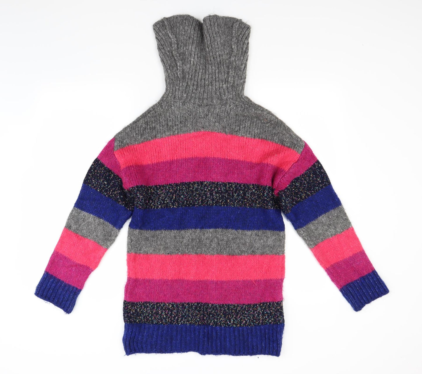 F&F Womens Multicoloured Striped  Pullover Jumper Size 8
