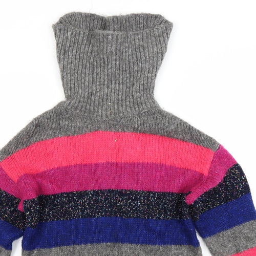 F&F Womens Multicoloured Striped  Pullover Jumper Size 8