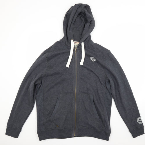Brooklyn & Fox Mens Grey   Full Zip Hoodie Size XL