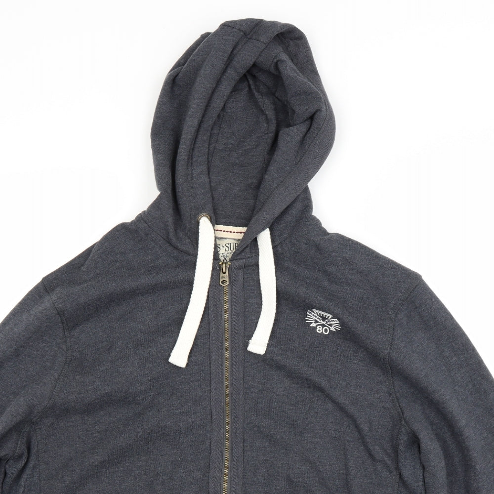 Brooklyn & Fox Mens Grey   Full Zip Hoodie Size XL