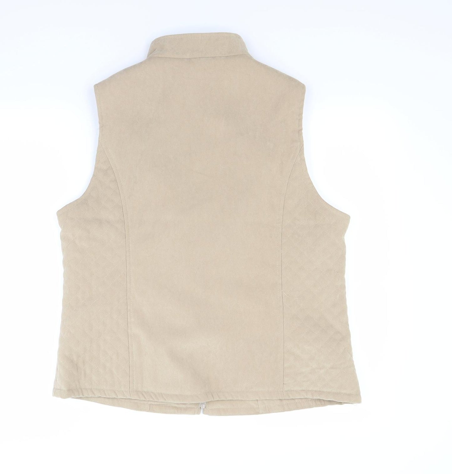 EWM Womens Beige   Gilet Coat Size 14