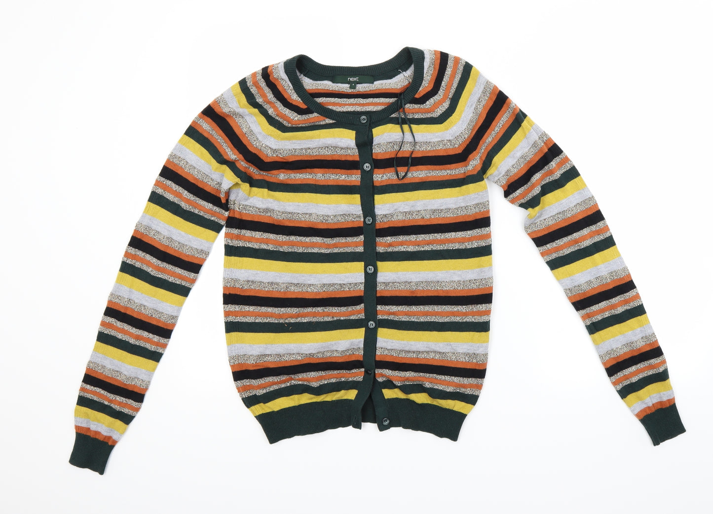 NEXT Womens Multicoloured Striped  Cardigan Jumper Size 8