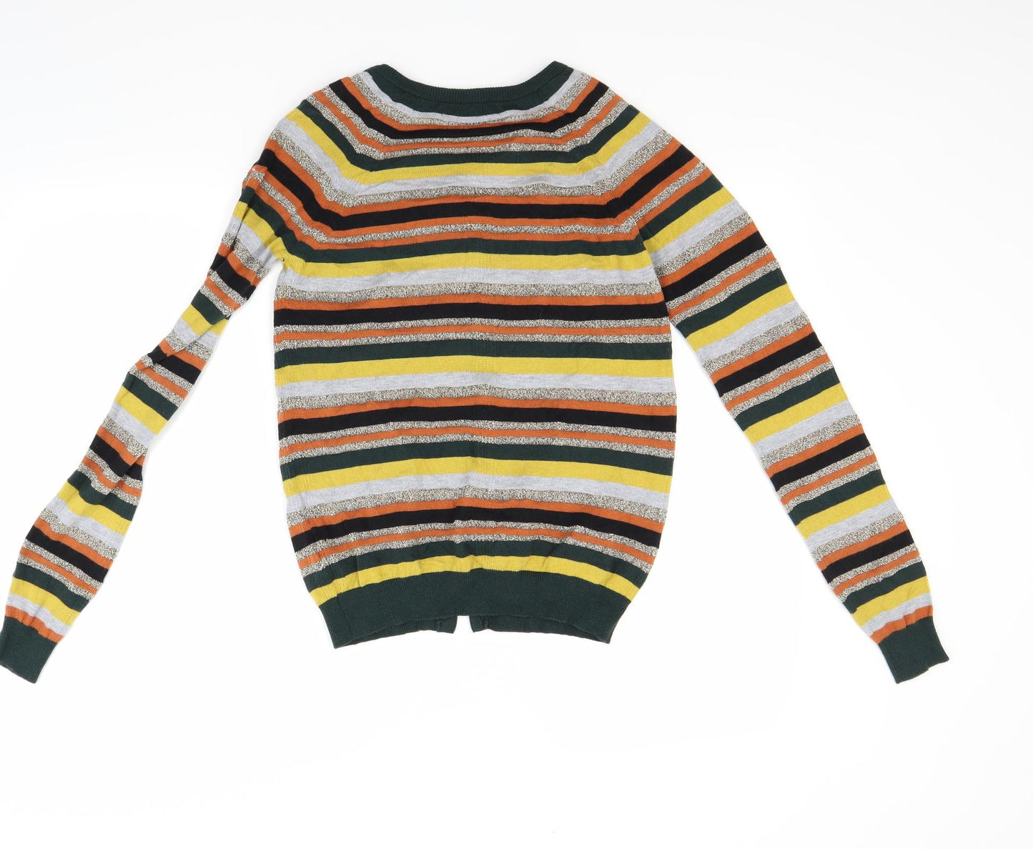 NEXT Womens Multicoloured Striped  Cardigan Jumper Size 8