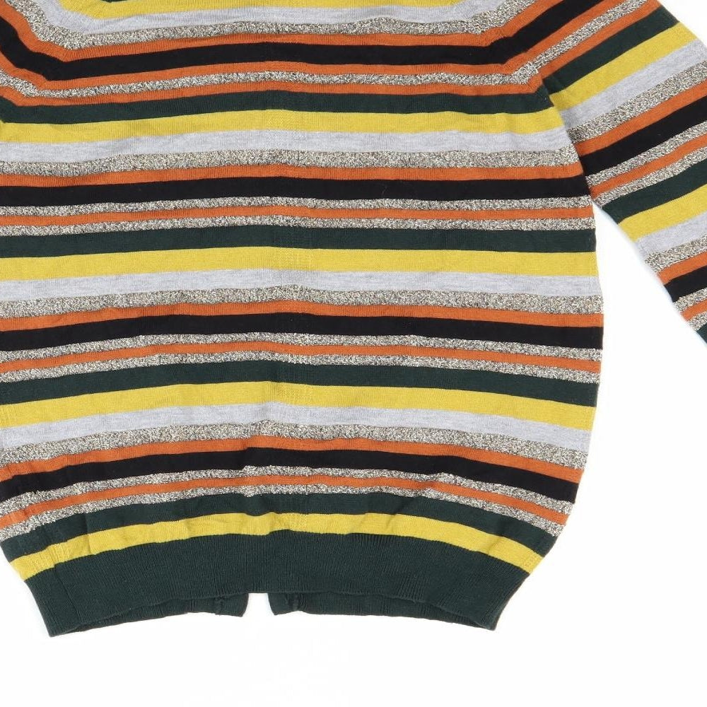 NEXT Womens Multicoloured Striped  Cardigan Jumper Size 8