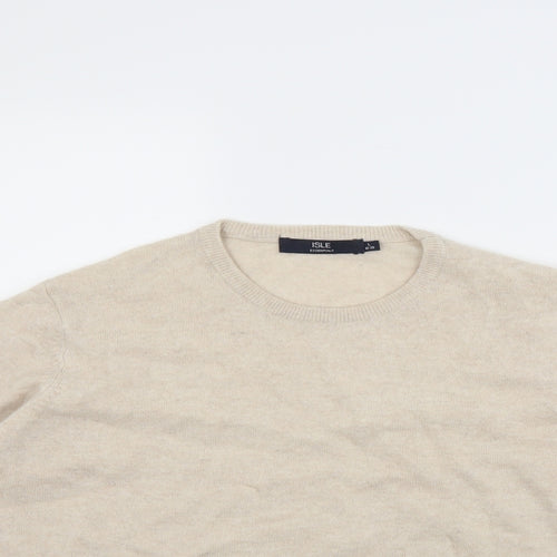isle Womens Beige   Pullover Jumper Size L