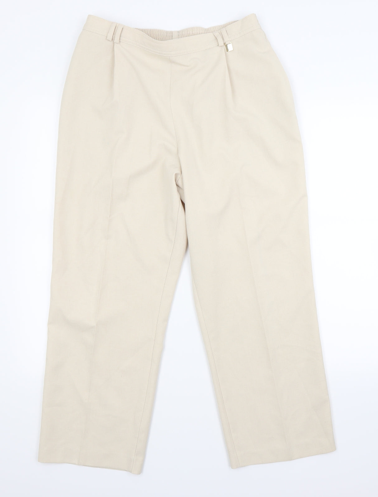 Preworn Womens Beige   Trousers  Size 14 L24 in