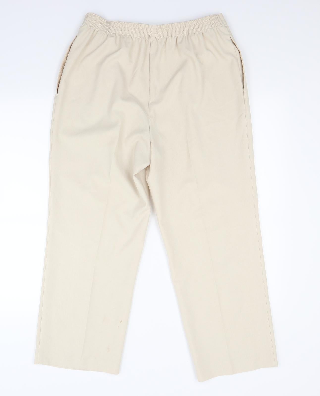 Preworn Womens Beige   Trousers  Size 14 L24 in