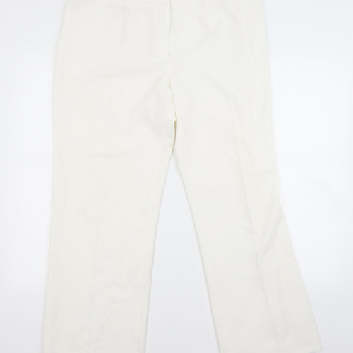 EWM Womens White   Trousers  Size 16 L28 in