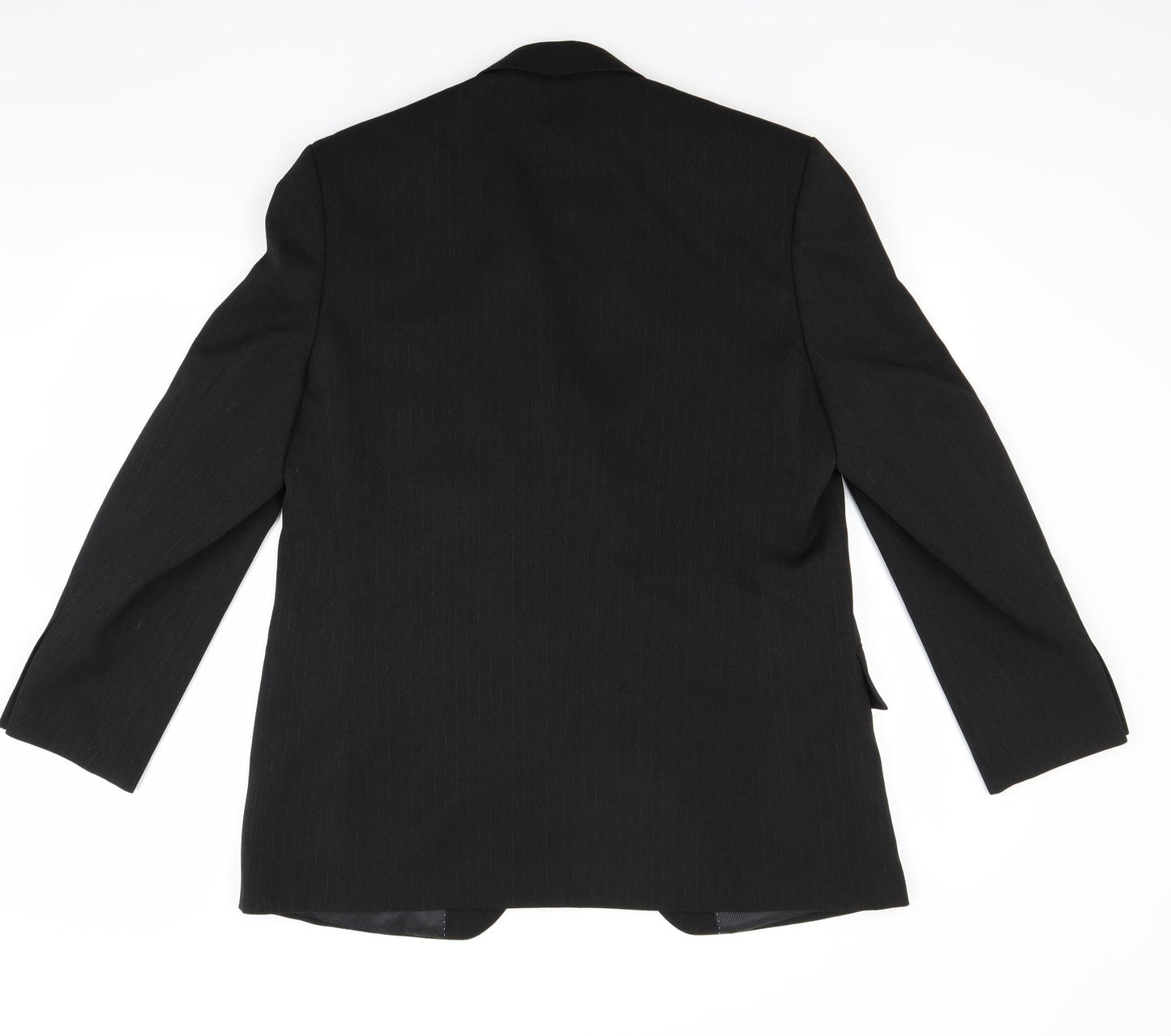 Hans Kelven Mens Black Striped  Jacket Blazer Size 36