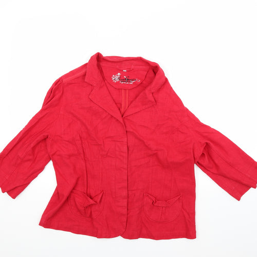 Evie Womens Red   Jacket Coat Size 20