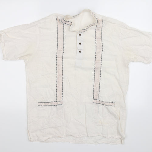 Preworn Womens White   Basic Button-Up Size L
