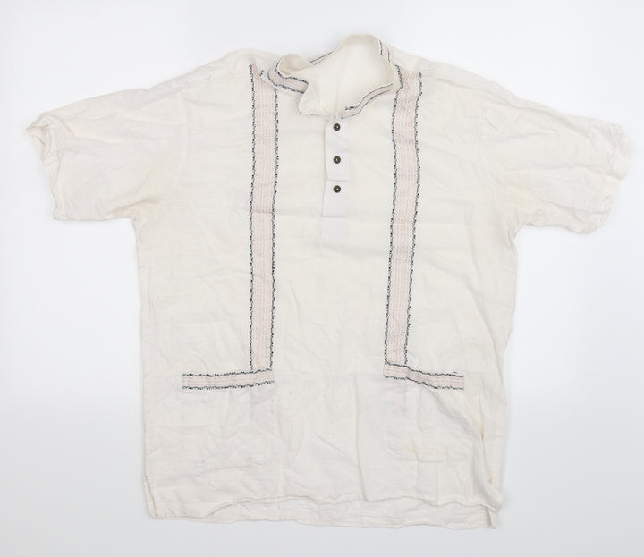 Preworn Womens White   Basic Button-Up Size L