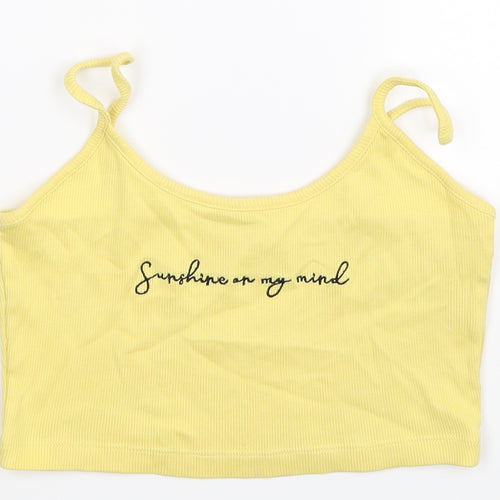 Topshop Womens Yellow   Basic Tank Size 8