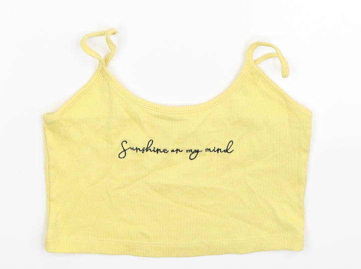 Topshop Womens Yellow Basic Tank Size 8
