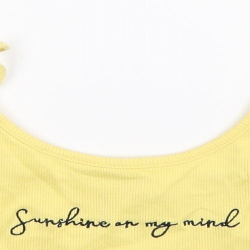 Topshop Womens Yellow   Basic Tank Size 8