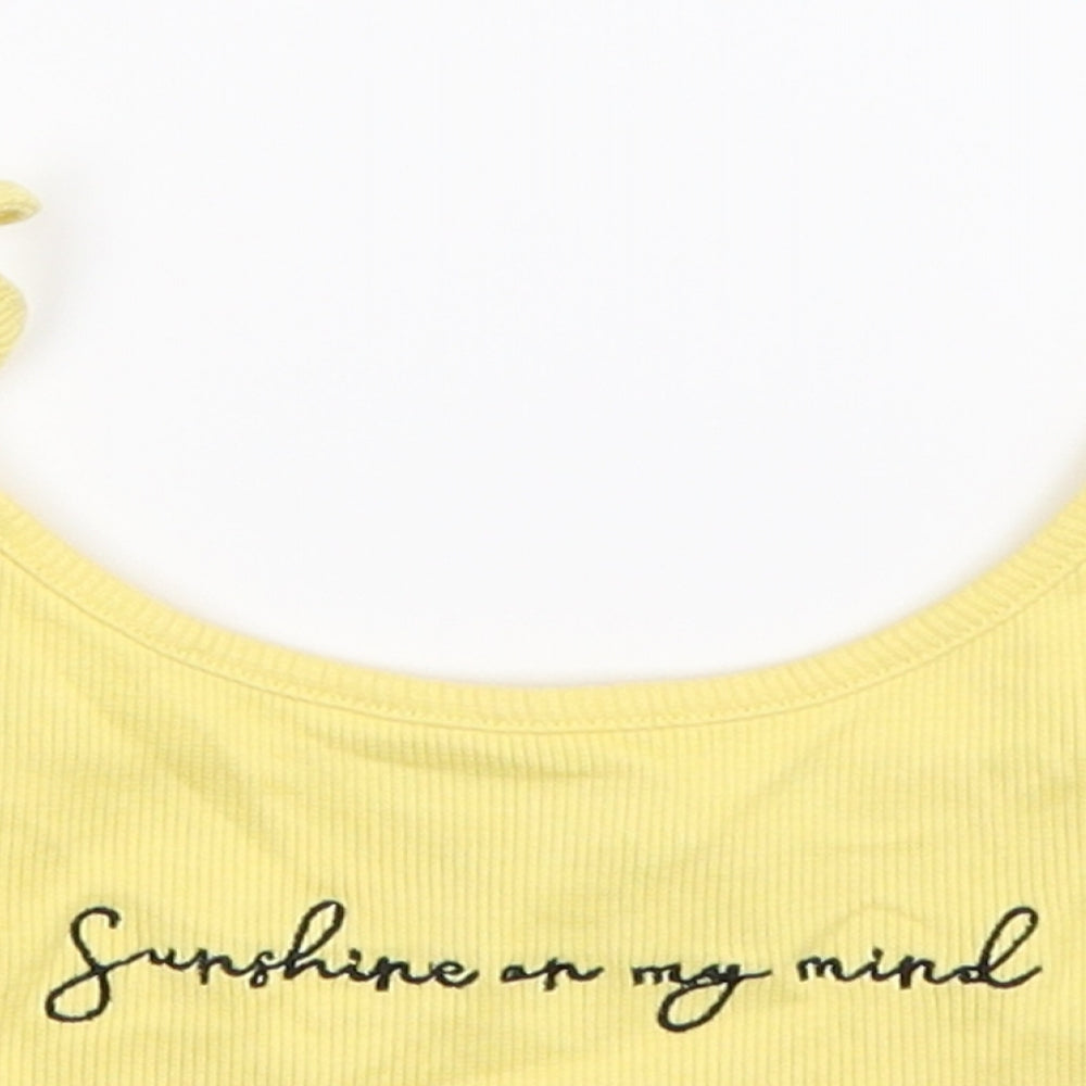 Topshop Womens Yellow   Basic Tank Size 8