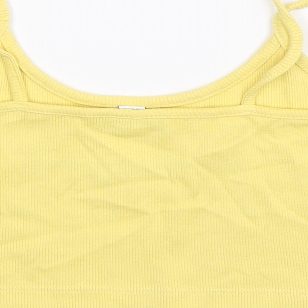 Topshop Womens Yellow   Basic Tank Size 8