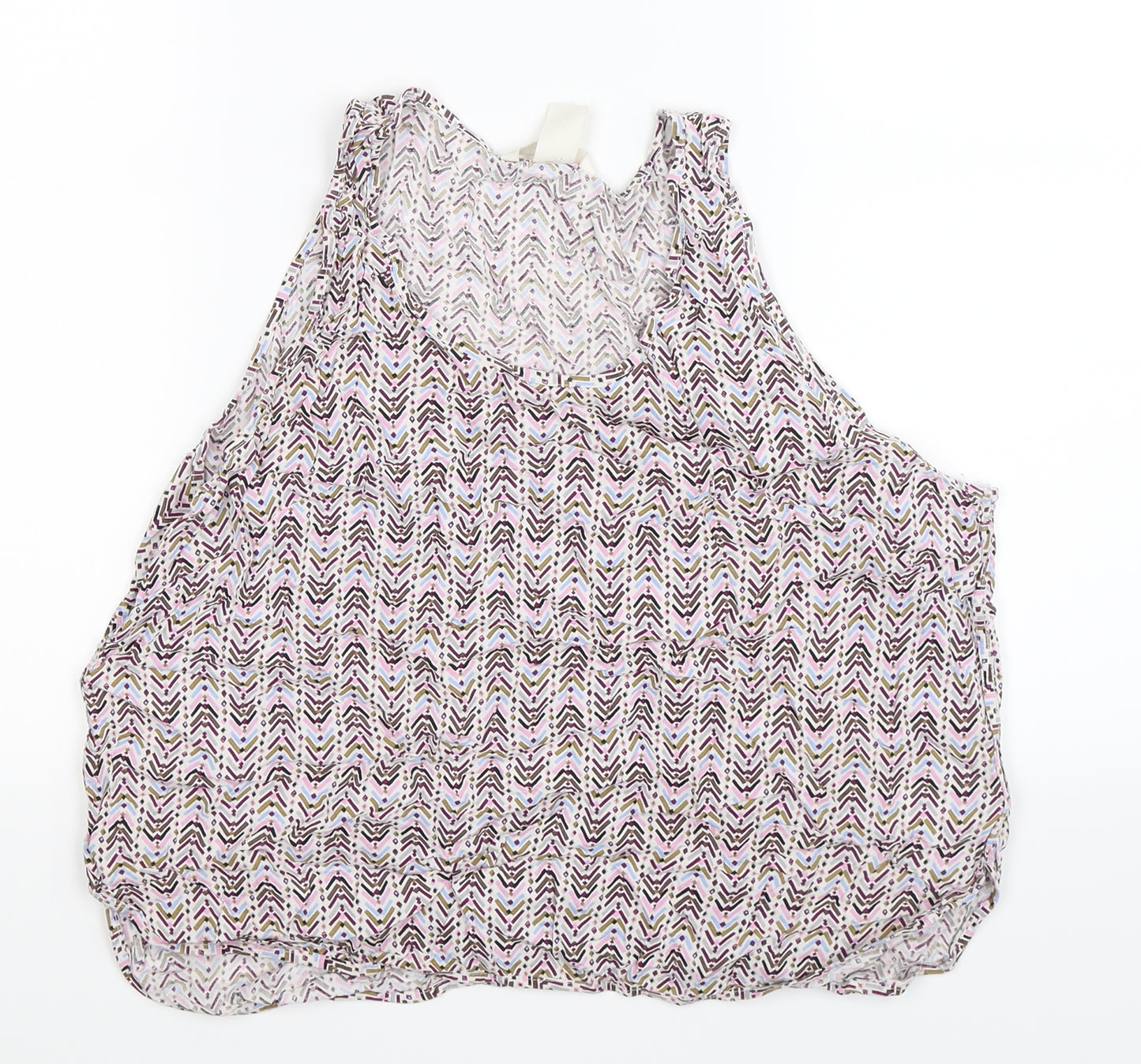 H&M Womens Multicoloured Geometric  Basic Tank Size 16