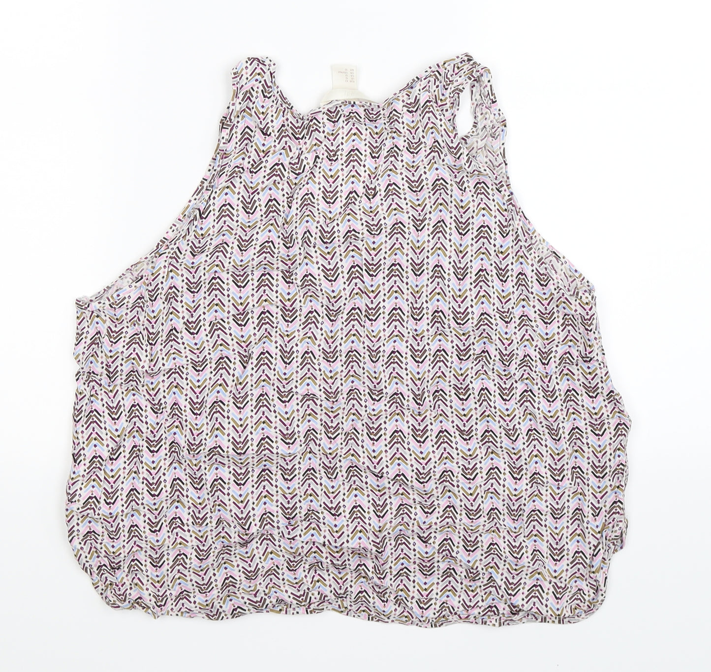 H&M Womens Multicoloured Geometric  Basic Tank Size 16