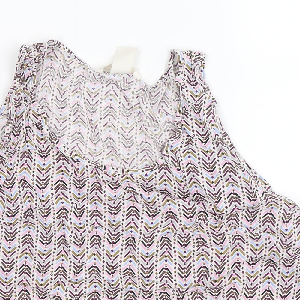 H&M Womens Multicoloured Geometric  Basic Tank Size 16