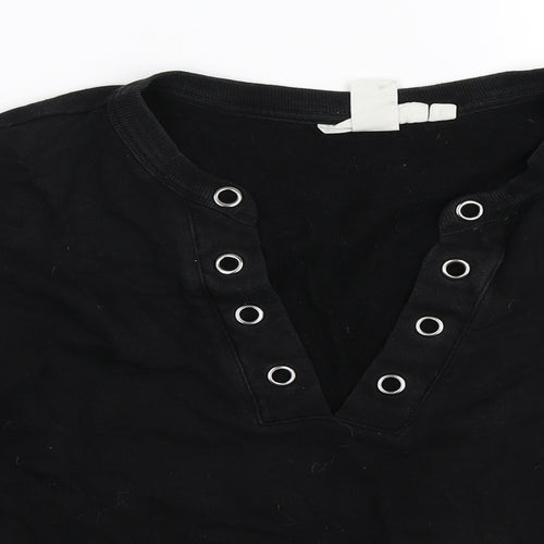 H&M Womens Black   Pullover Sweatshirt Size S