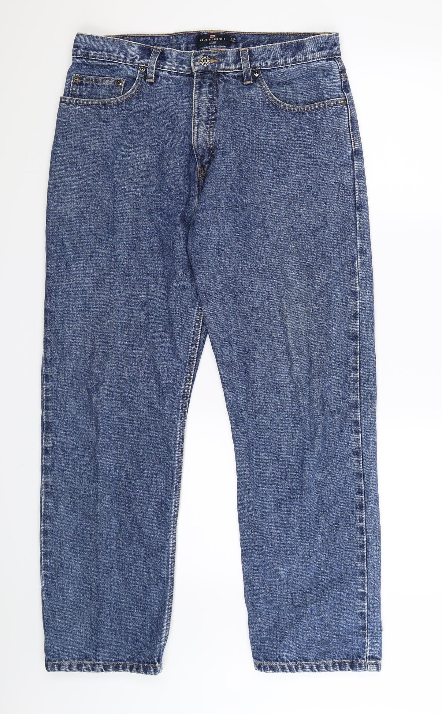 Marks and Spencer Mens Blue  Denim Straight Jeans Size 34 L29 in