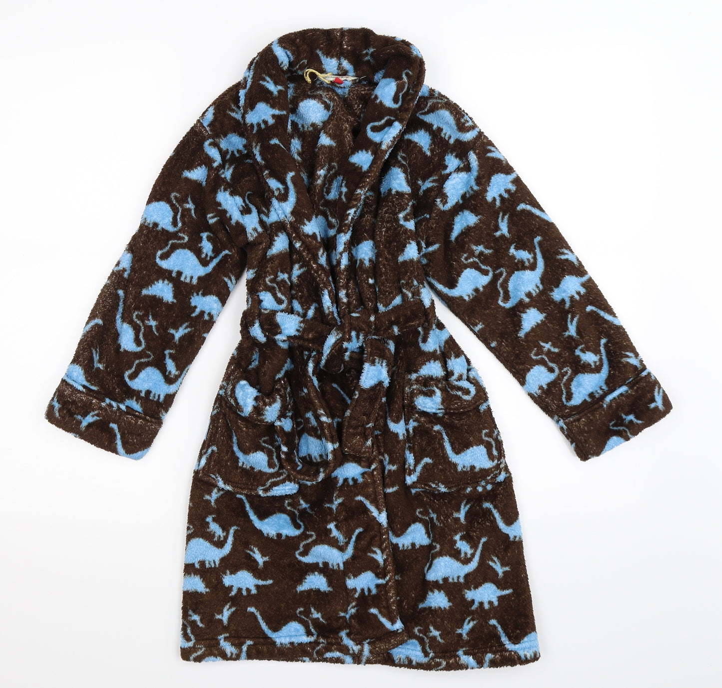 John Lewis Boys Multicoloured Solid Fleece  Robe Size 8 Years