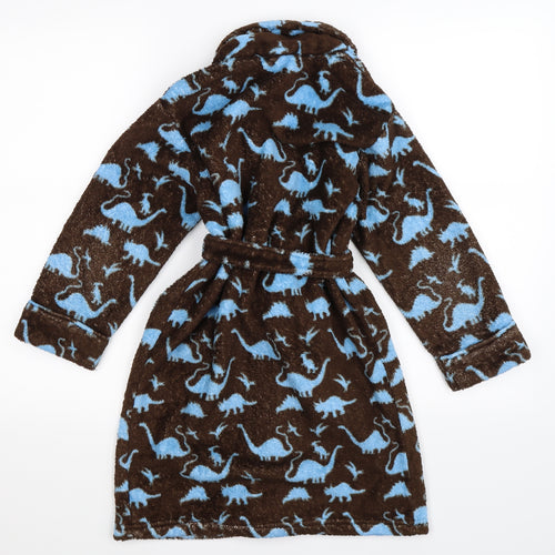 John Lewis Boys Multicoloured Solid Fleece  Robe Size 8 Years